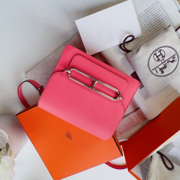 Hermes Roulis Mini Silver Bag 8W - Picture 1 of 9